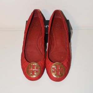 Tory Burch Red Ballet Flats